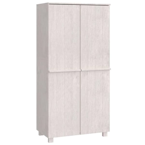 vidaXL Garderobe HAMAR hvit 89x50x180 cm heltre furu