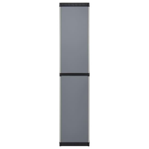 vidaXL opbevaringsskab til haven 34x40x168 cm 3 hylder grå og sort