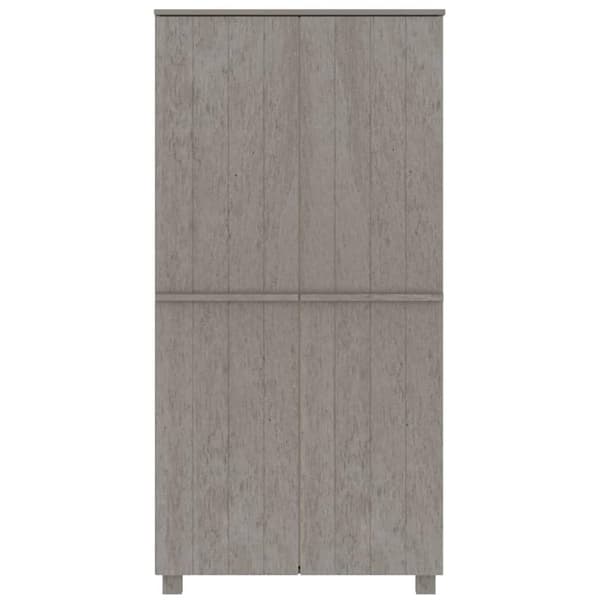 vidaXL Garderob HAMAR ljusgrå 89x50x180 cm massiv furu