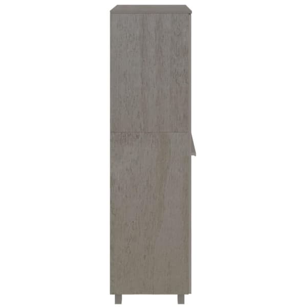 vidaXL Garderob HAMAR ljusgrå 89x50x180 cm massiv furu