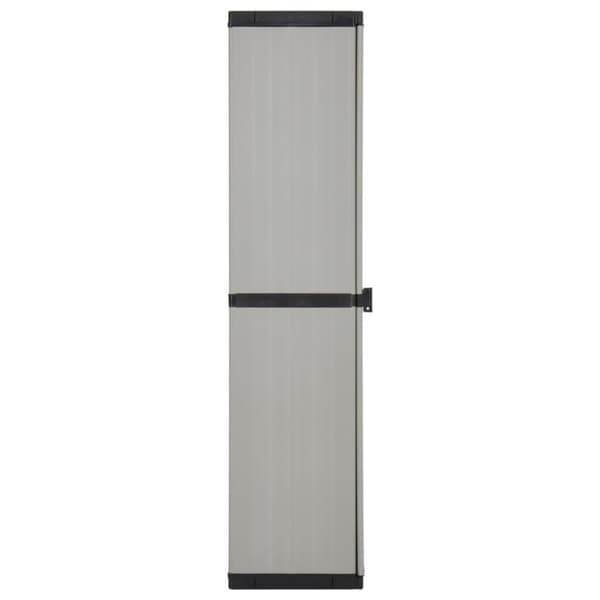 vidaXL Oppbevaringsskap til hage med 3 hyller grå og svart 34x40x168