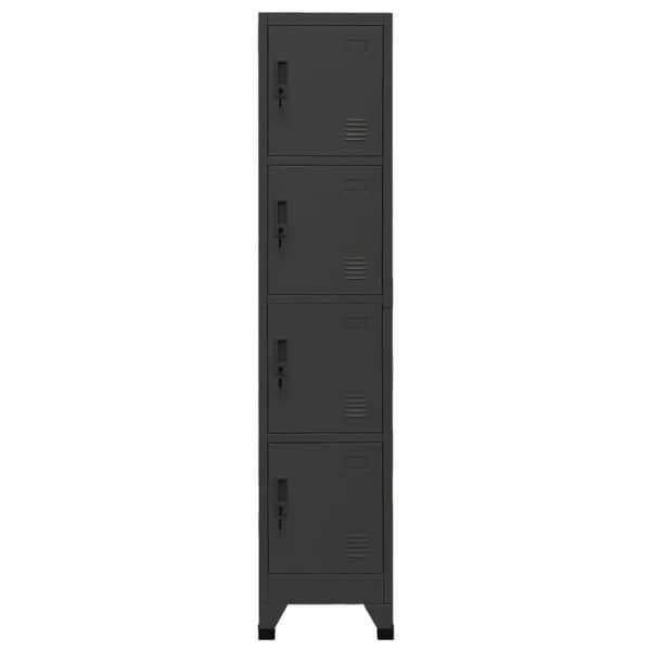vidaXL skab 38x45x180 cm stål antracitgrå