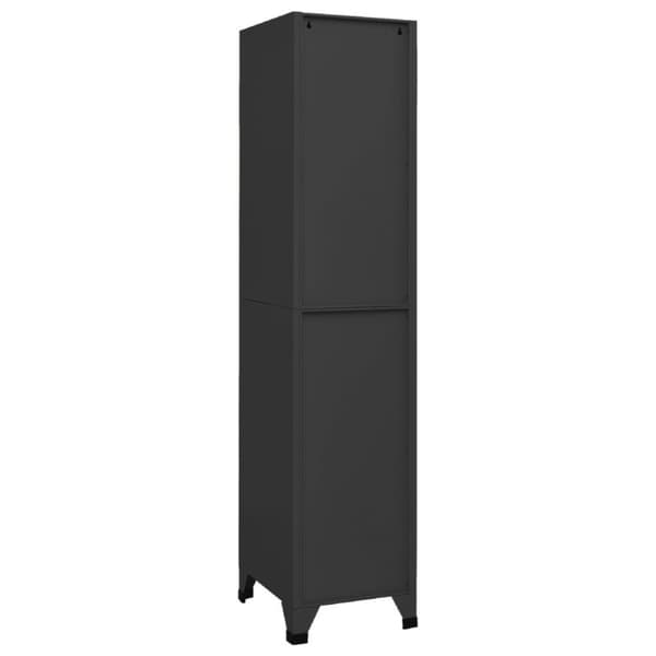 vidaXL Oppbevaringsskap antrasitt 38x45x180 cm stål