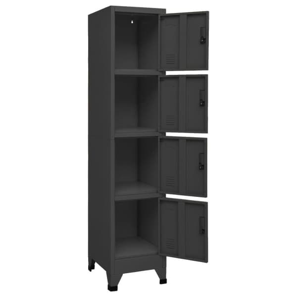 vidaXL Oppbevaringsskap antrasitt 38x45x180 cm stål