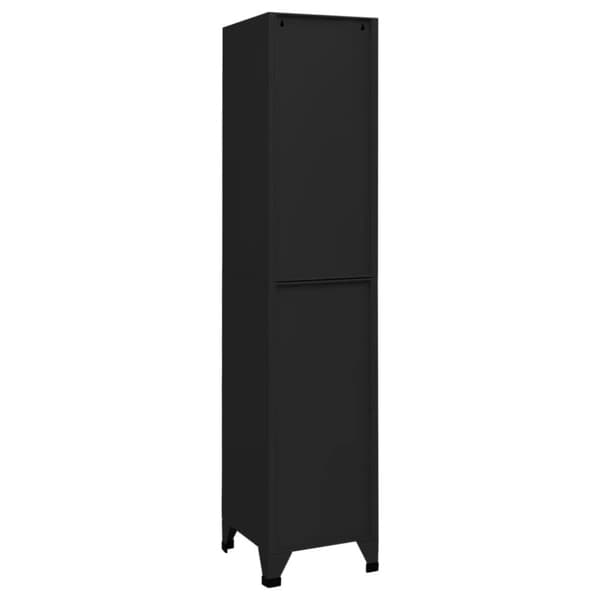 vidaXL skab 38x40x180 cm stål sort