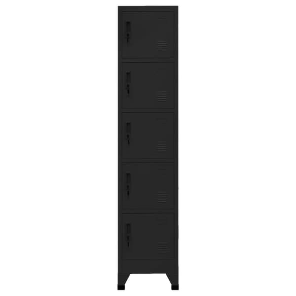 vidaXL skab 38x40x180 cm stål sort