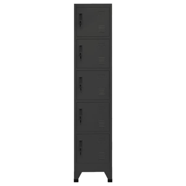 vidaXL skab 38x40x180 cm stål antracitgrå