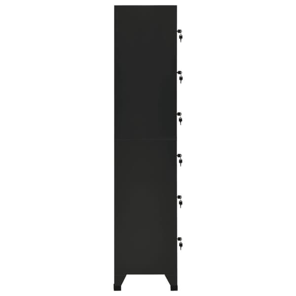 vidaXL Förvaringsskåp svart 38x40x180 cm stål