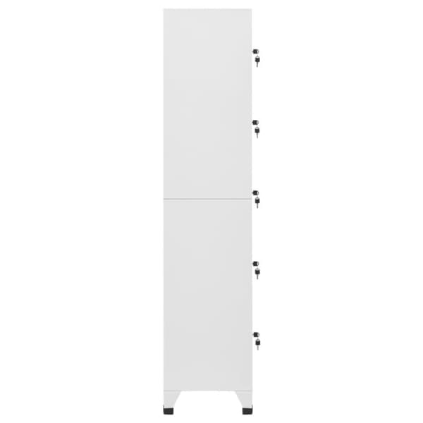 vidaXL Oppbevaringsskap lysegrå 38x40x180 cm stål