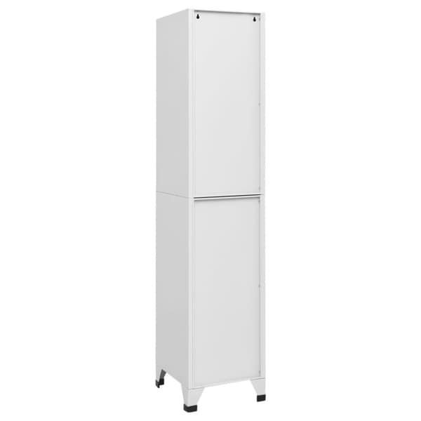 vidaXL Oppbevaringsskap lysegrå 38x40x180 cm stål