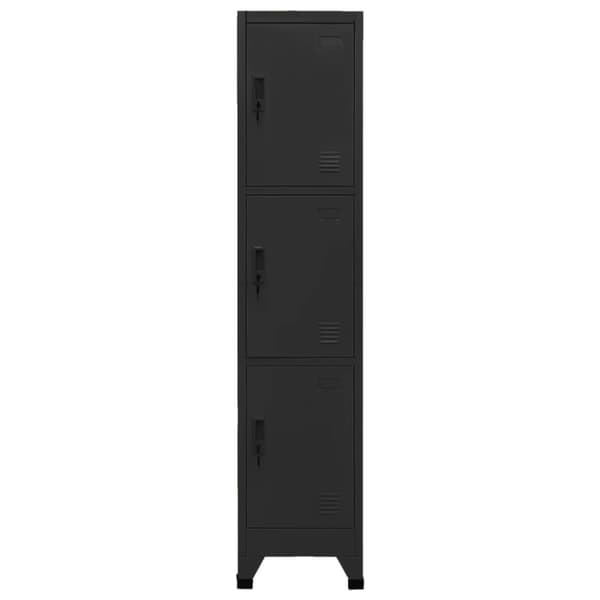 vidaXL skab 38x45x180 cm stål sort