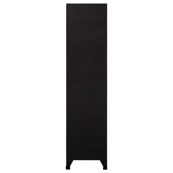 vidaXL Oppbevaringsskap svart 90x45x180 cm stål