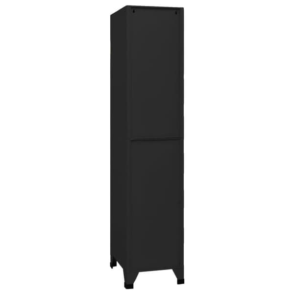 vidaXL Oppbevaringsskap svart 38x45x180 cm stål