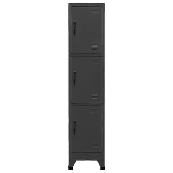 vidaXL Arkivskap antrasitt 38x45x180 cm stål