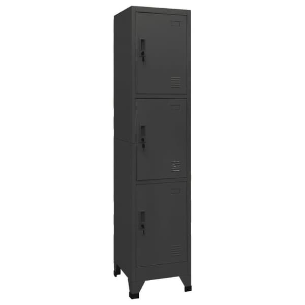 vidaXL Arkivskap antrasitt 38x45x180 cm stål