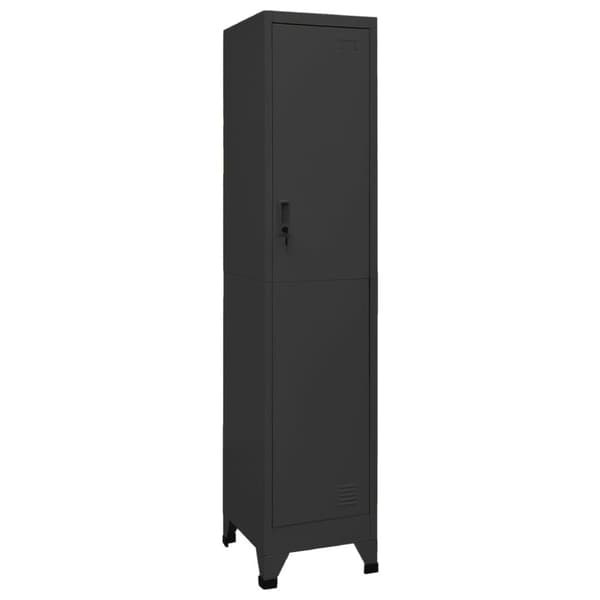 vidaXL skab 38x45x180 cm stål antracitgrå