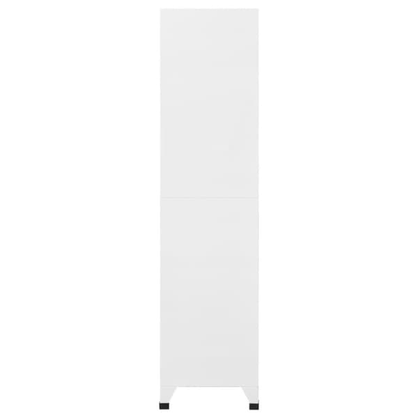 vidaXL Förvaringsskåp vit 90x40x180 cm stål