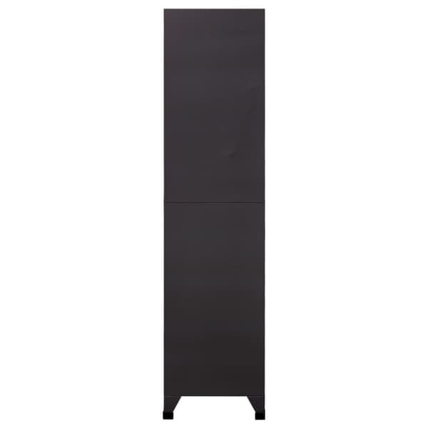 vidaXL skab 90x45x180 cm stål antracitgrå og hvid