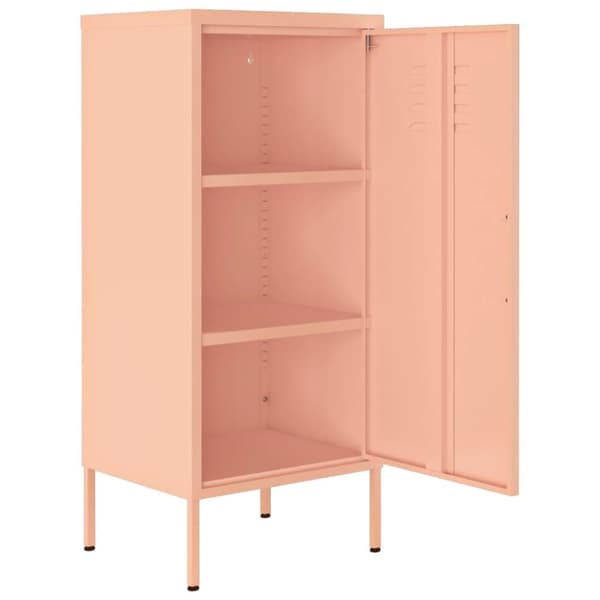 vidaXL Varastokaappi pinkki 42,5x35x101,5 cm teräs