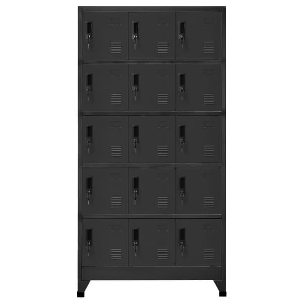 vidaXL skab 90x40x180 cm stål antracitgrå