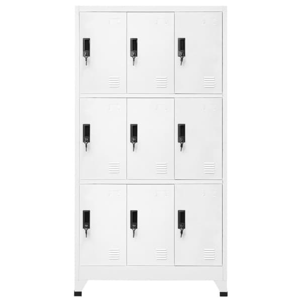 vidaXL Oppbevaringsskap hvit 90x45x180 cm stål