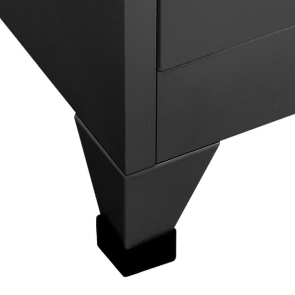 vidaXL Oppbevaringsskap antrasitt 90x45x180 cm stål