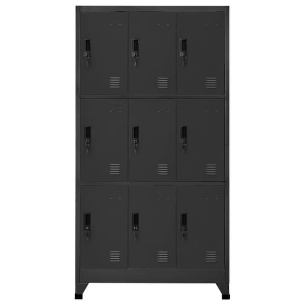 vidaXL Oppbevaringsskap antrasitt 90x45x180 cm stål