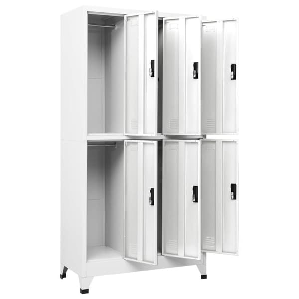 vidaXL Oppbevaringsskap hvit 90x45x180 cm stål
