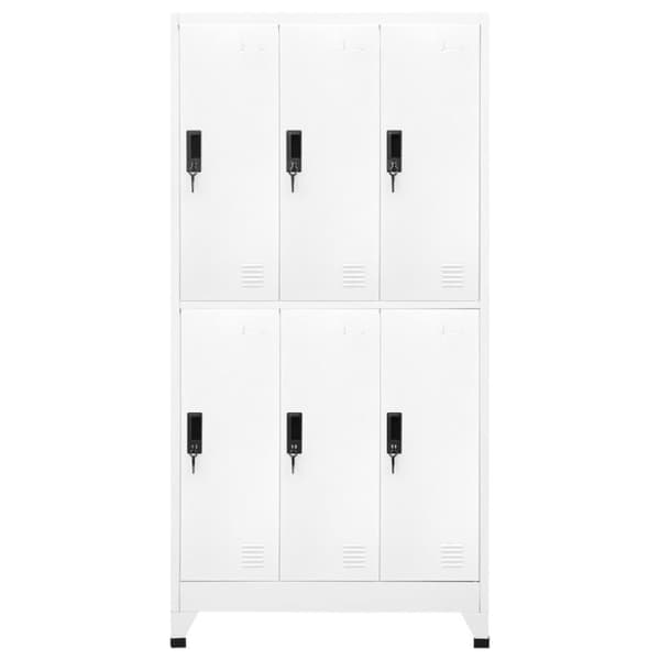vidaXL Oppbevaringsskap hvit 90x45x180 cm stål