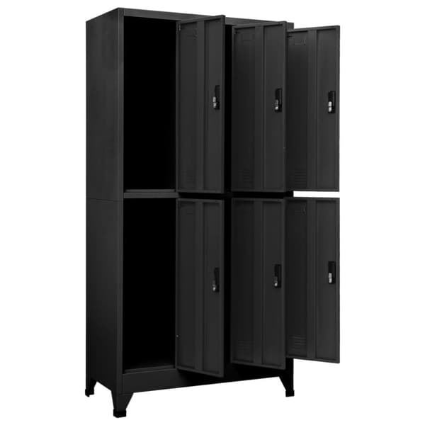 vidaXL Oppbevaringsskap antrasitt 90x45x180 cm stål