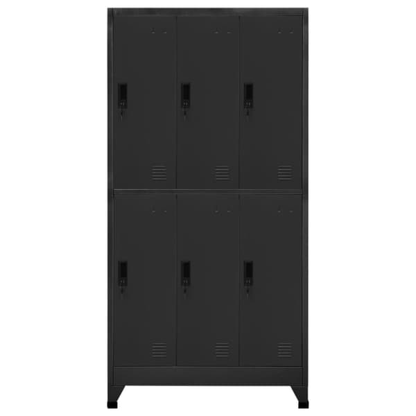 vidaXL Oppbevaringsskap antrasitt 90x45x180 cm stål