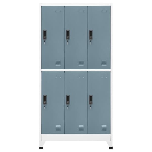 vidaXL Oppbevaringsskap lysegrå og mørkegrå 90x45x180 cm stål
