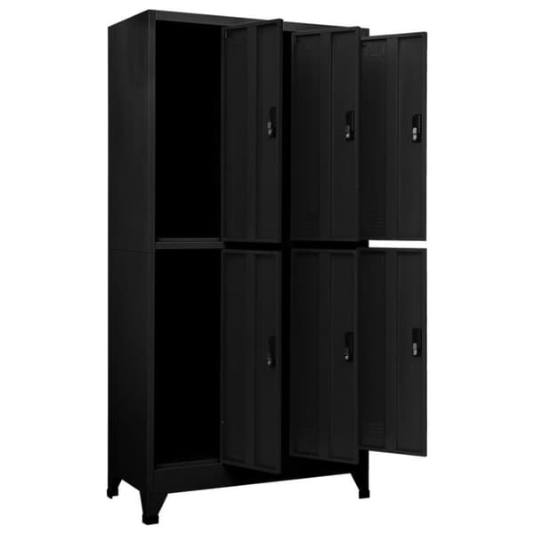 vidaXL Oppbevaringsskap svart 90x45x180 cm stål
