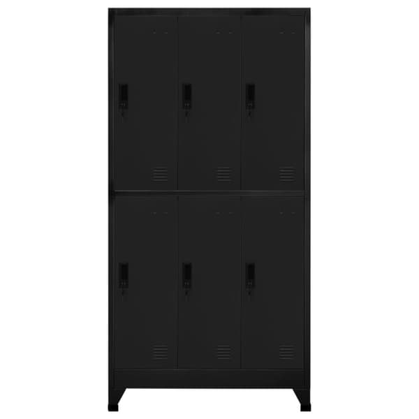 vidaXL Oppbevaringsskap svart 90x45x180 cm stål