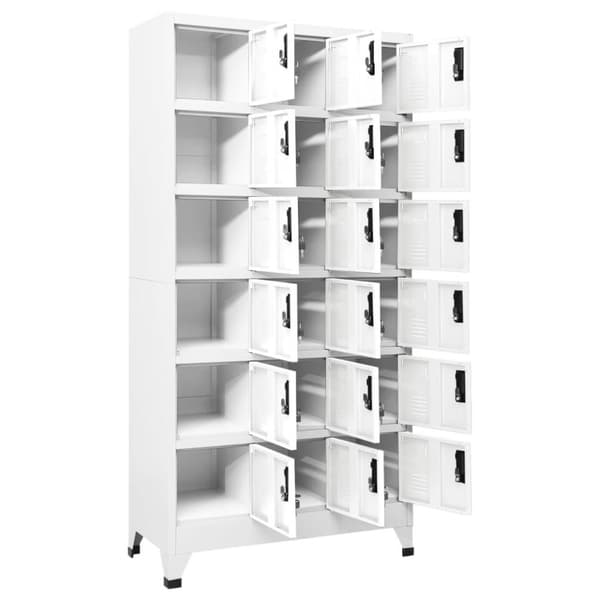 vidaXL skab 90x40x180 cm stål hvid