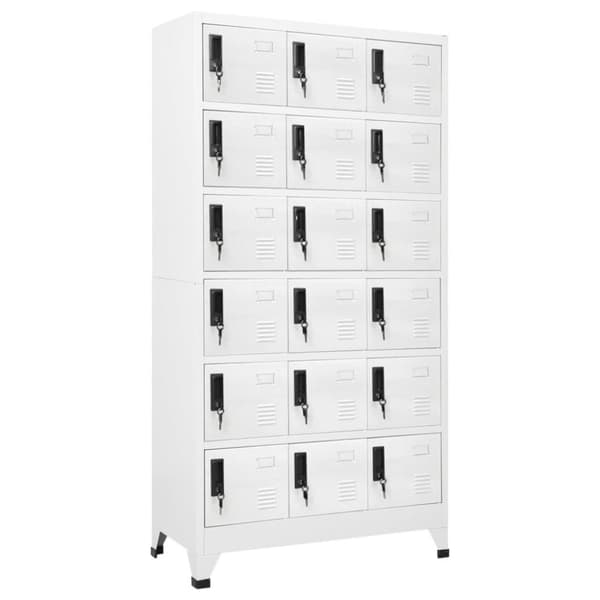 vidaXL skab 90x40x180 cm stål hvid