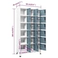 Miniatyrbilde 8 av 10: vidaXL Oppbevaringsskap lysegrå og mørkegrå 90x40x180 cm stål