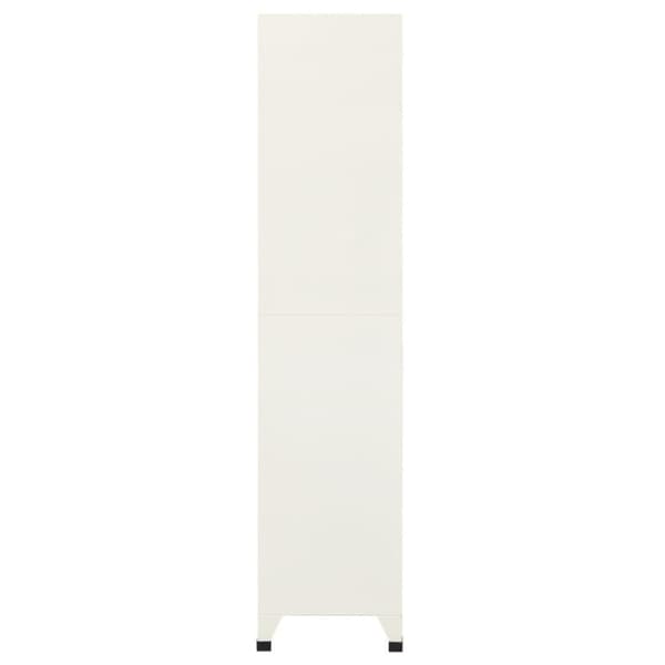 vidaXL skab 90x40x180 cm stål grå og blå