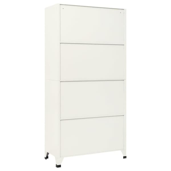vidaXL skab 90x40x180 cm stål grå og blå