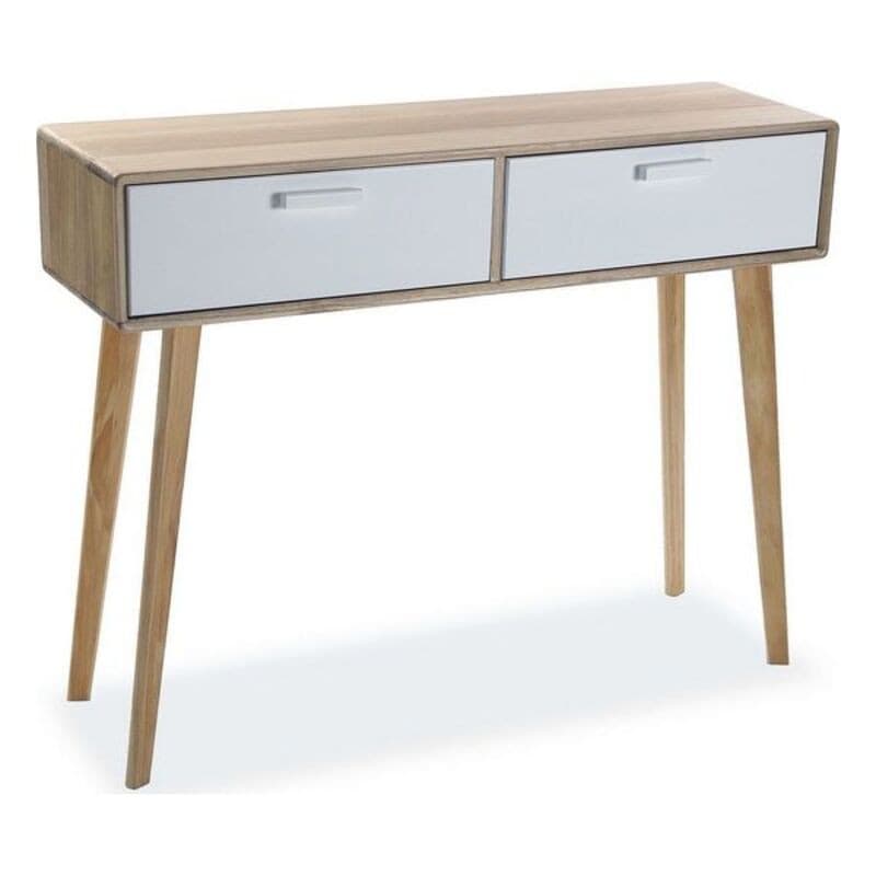 Hallmöbel med 2 lådor Nordic furuträ Paulowniaträ (30 x 78 x 100 cm)