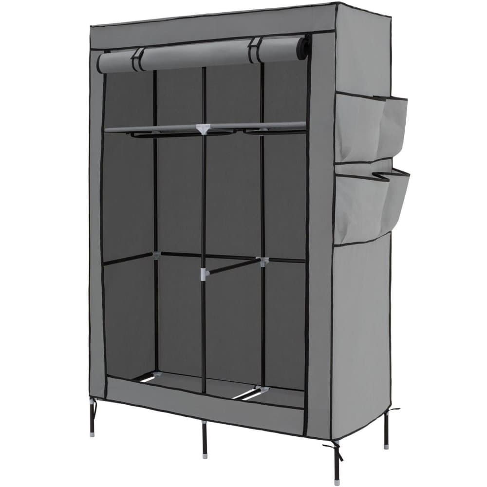 Songmics XL Garderob - Tyggarderob - Fällbar garderob med 2 utdragbara dörrar