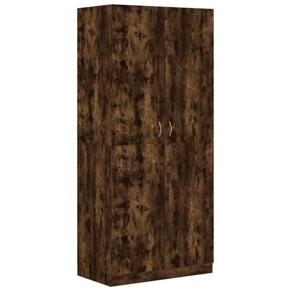 vidaXL Garderob rökfärgad ek 90x52x200 cm konstruerat trä