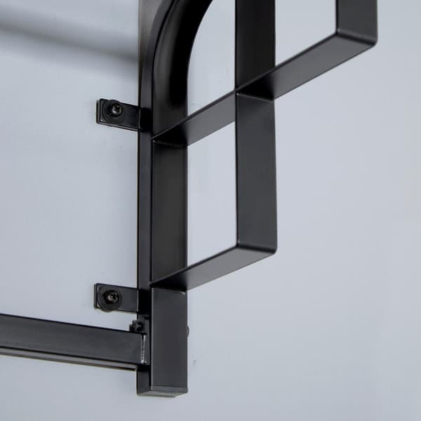Knagerække Westwood 66x30x27cm - Industrielt mørkt træ, rustikt