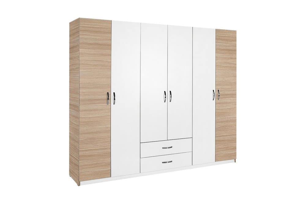 GARDEROB 240x209 cm 8 Skåp Natur/Vit