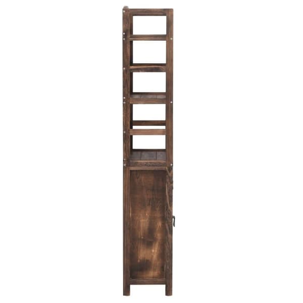 vidaXL reol 46x24x140 cm massivt kejsertræ mørkebrun
