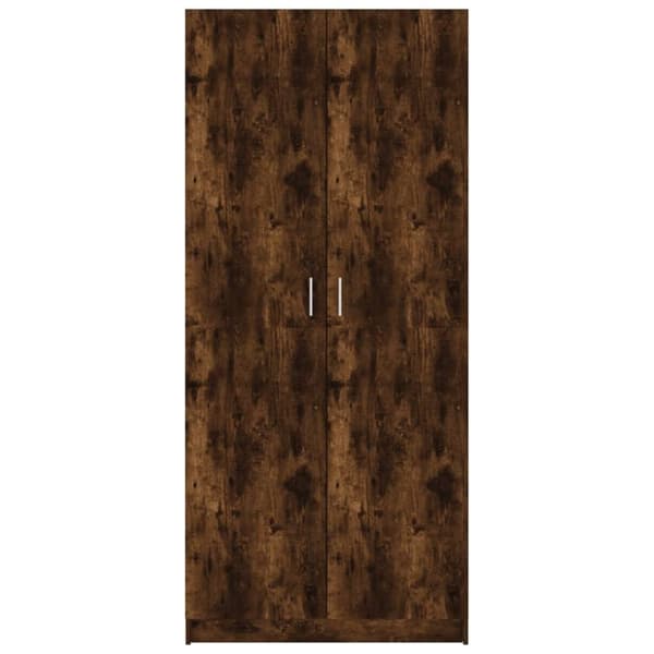 vidaXL Vaatekaappi savutammi 80x52x180 cm tekninen puu