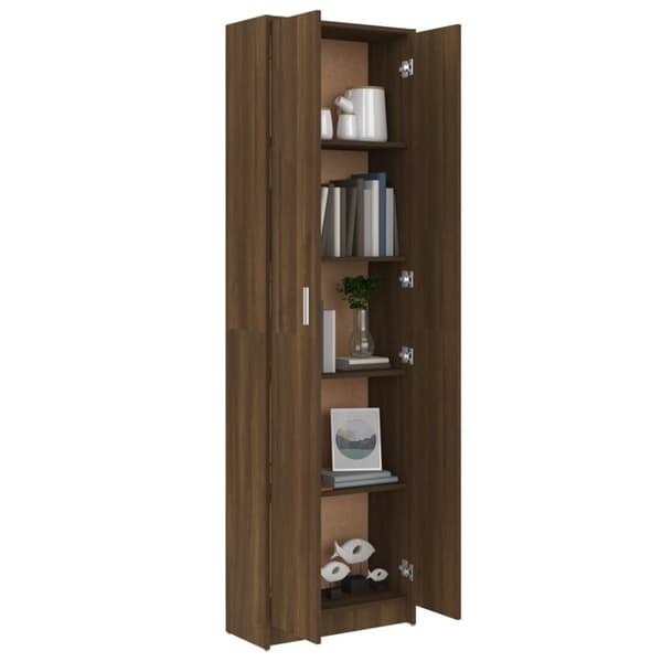vidaXL entréskab 55x25x189 cm konstrueret træ brun egetræsfarve