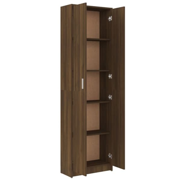 vidaXL entréskab 55x25x189 cm konstrueret træ brun egetræsfarve