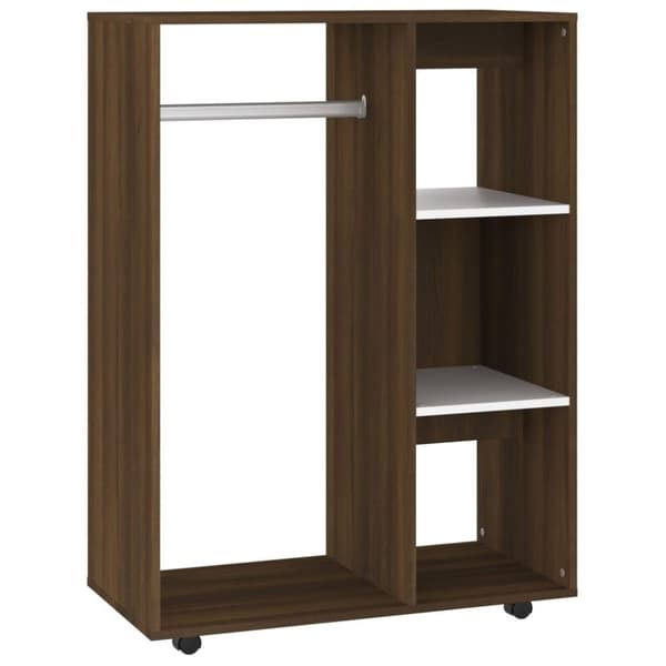 vidaXL klædeskab 80x40x110 cm konstrueret træ brun egetræsfarve