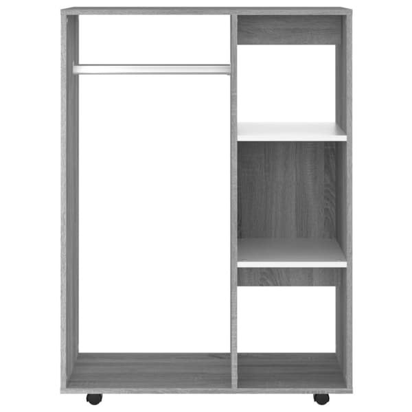 vidaXL klædeskab 80x40x110 cm konstrueret træ grå sonoma-eg